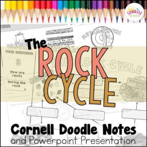 The Rock Cycle Cornell Doodle Notes for Middle School Science