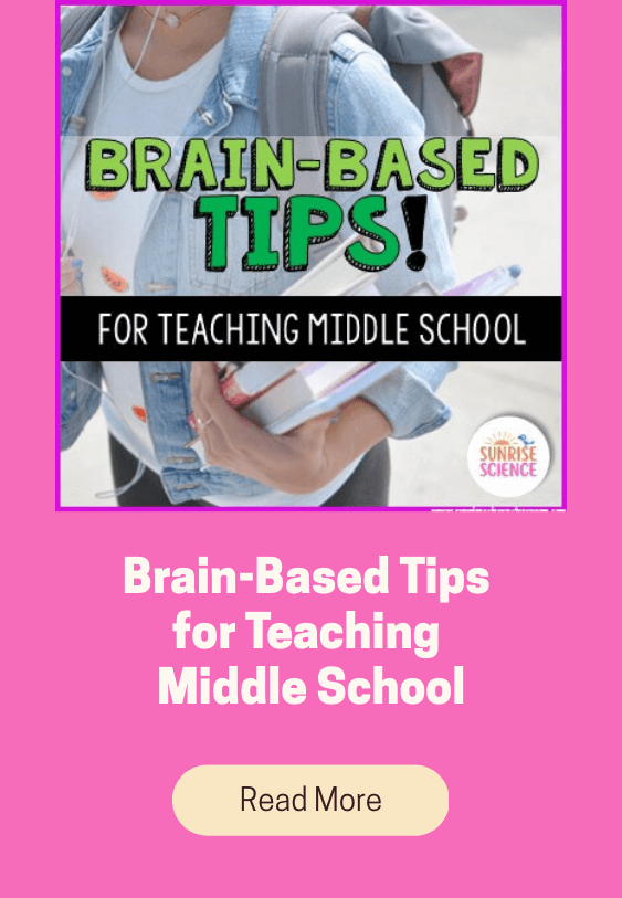 Brain Based Tips for Teaching Middle School girl holding books