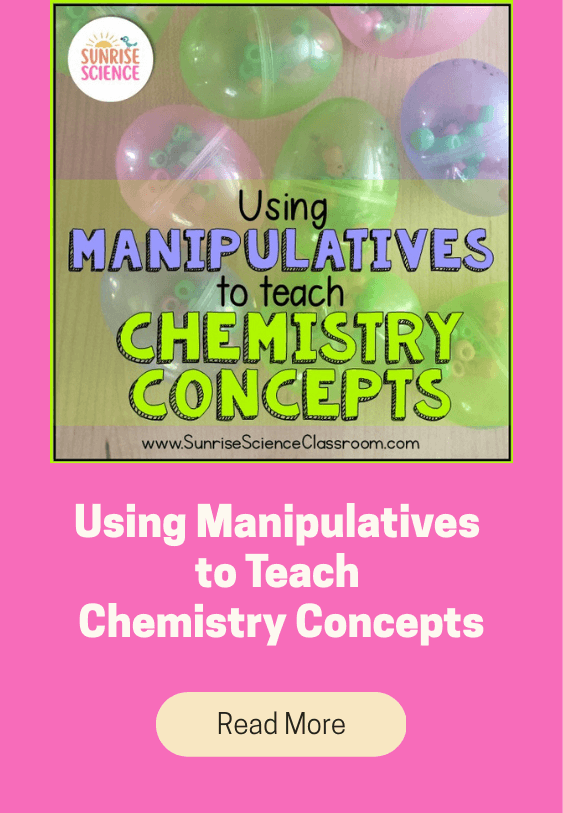 Using Manipulatives to Teach Chemistry Concepts Easter Eggs with pom poms to represent isotopes of atoms