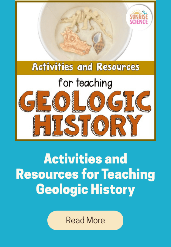 Activities and Resources for Teaching Geologic History mold of toy dinosaur fossil